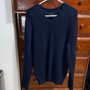 Banana Republic Dark Blue V-Neck Sweater